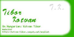 tibor kotvan business card